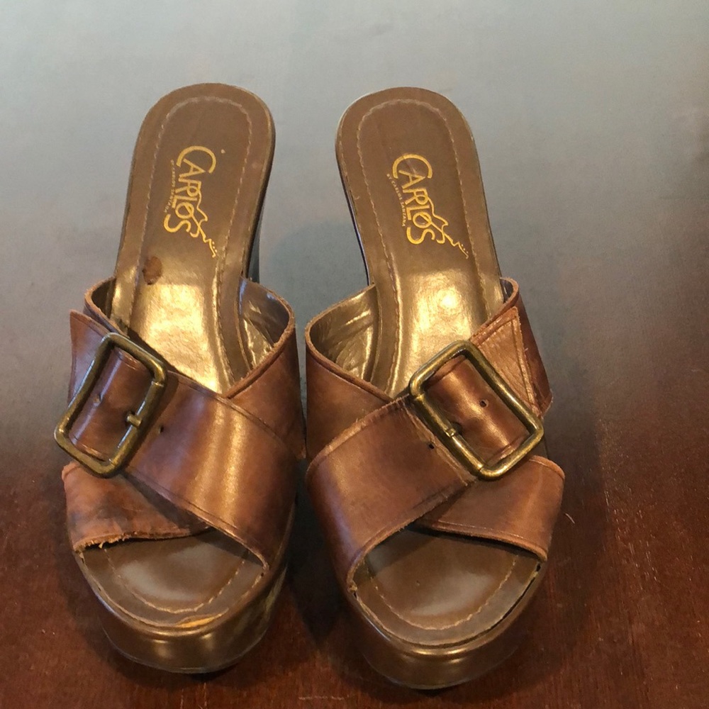 Carols Santana platform wedge, size 10